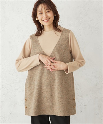 DECOY ツイード切替チュニックプルオーバー_variationthumb_2