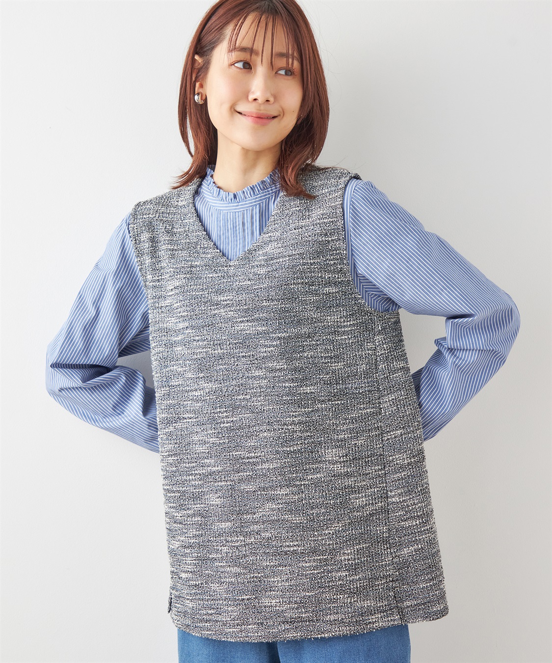 DECOY カットツイードベスト_variation_2