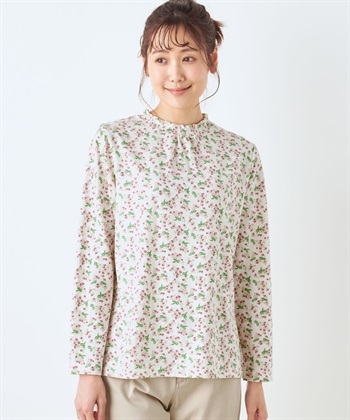 DECOY ミモザプリントフリルTシャツ_variationthumb_1