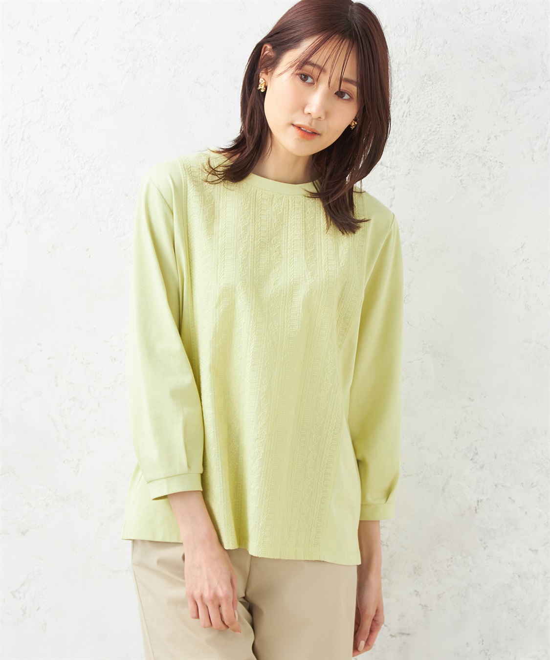 DECOY 刺しゅう切替プルオーバー_main