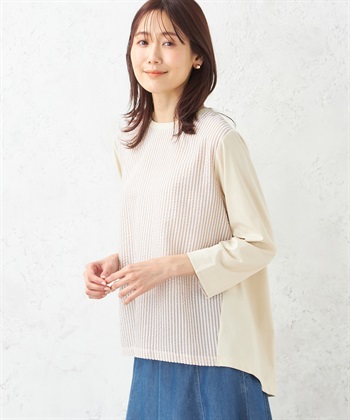 DECOY ストライプ切替プルオーバー_variationthumb_2