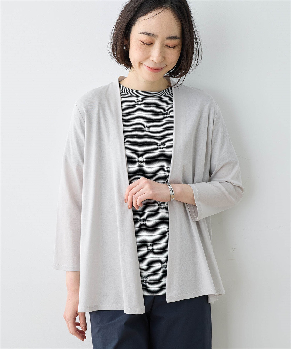 DECOY 【ひやさらコットン】【UVカット】フライスカーディガン_variation_1