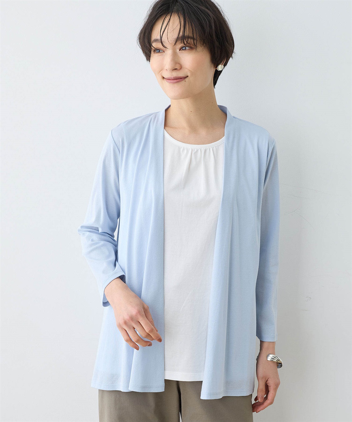 DECOY 【ひやさらコットン】【UVカット】フライスカーディガン_variation_2