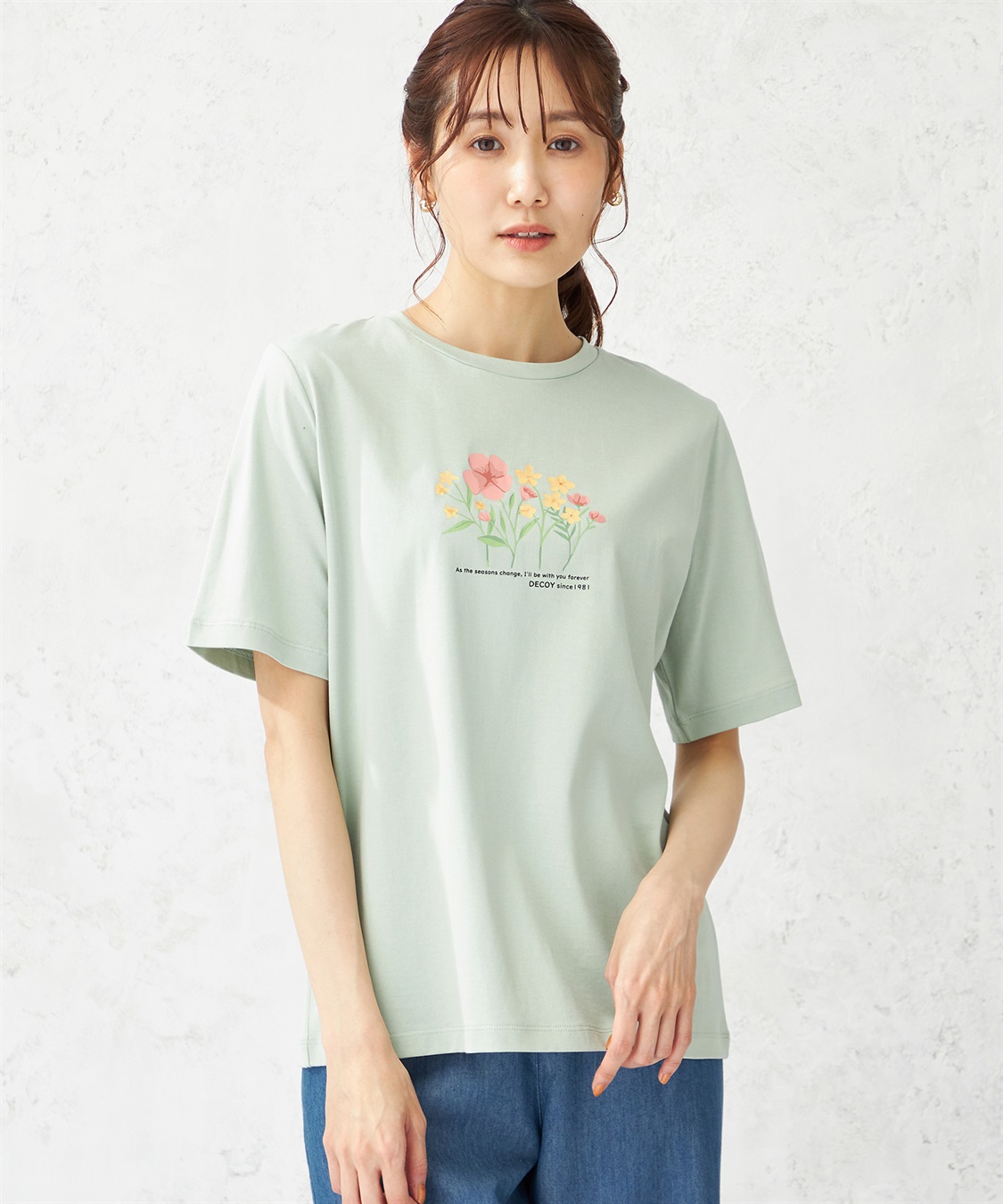 冷感・UVカット】ひやさらモチーフプリントTシャツ DECOY