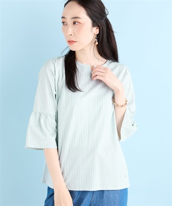 冷感・UVカット】ひやさらギャザースリーブプルオーバー DECOY｜クロス