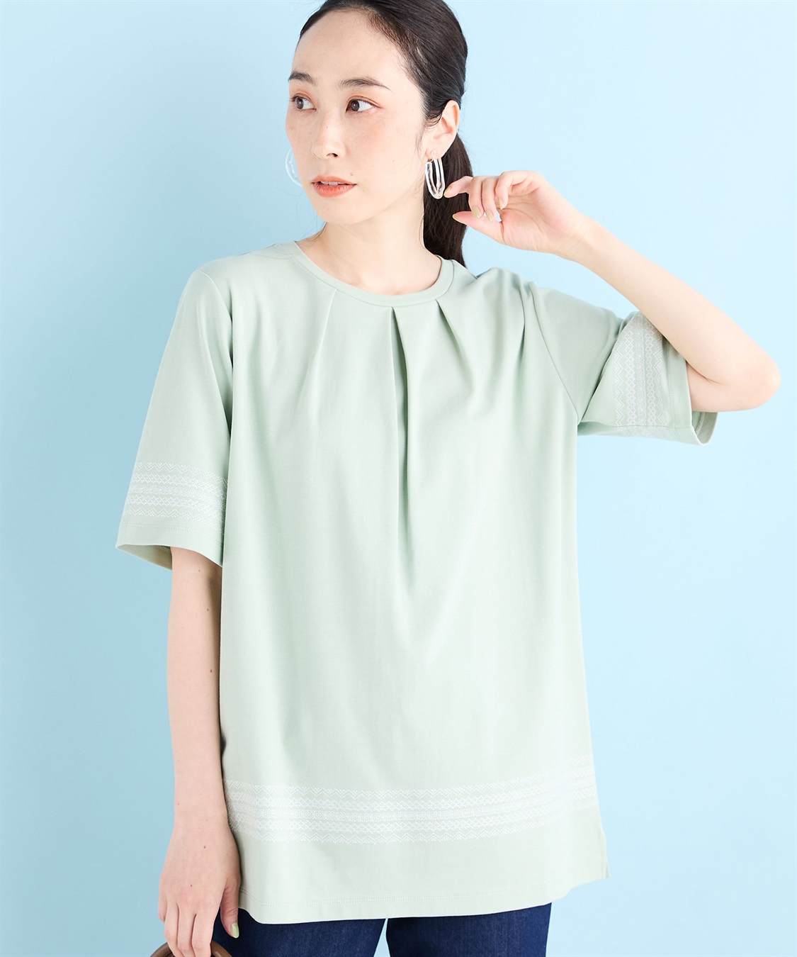 DECOY 【冷感・UVカット】ひやさら刺繍チュニック_main