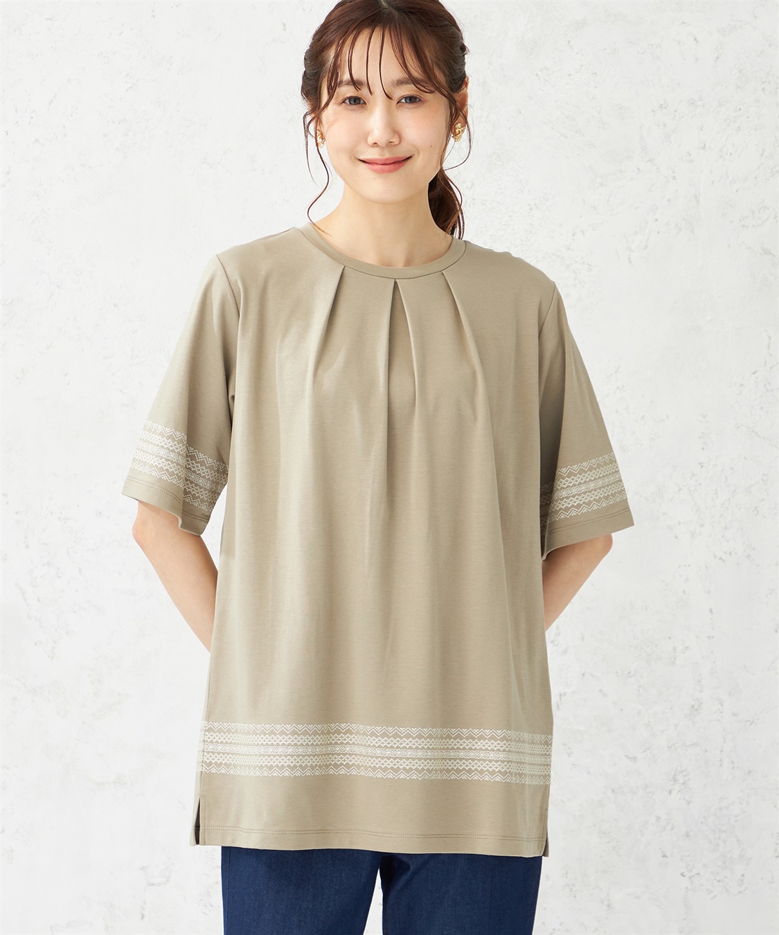 DECOY 【冷感・UVカット】ひやさら刺繍チュニック_variation_1