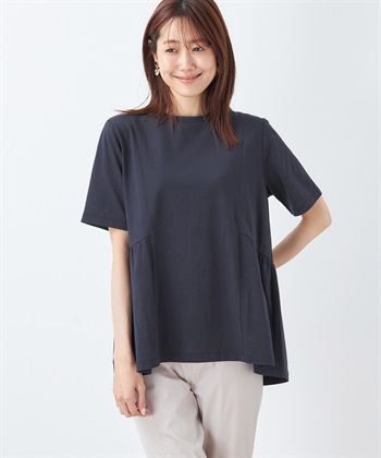 DECOY 【汗染み防止・UVカット・接触冷感】ひやさらギャザー切替チュニックTシャツ_variationthumb_3