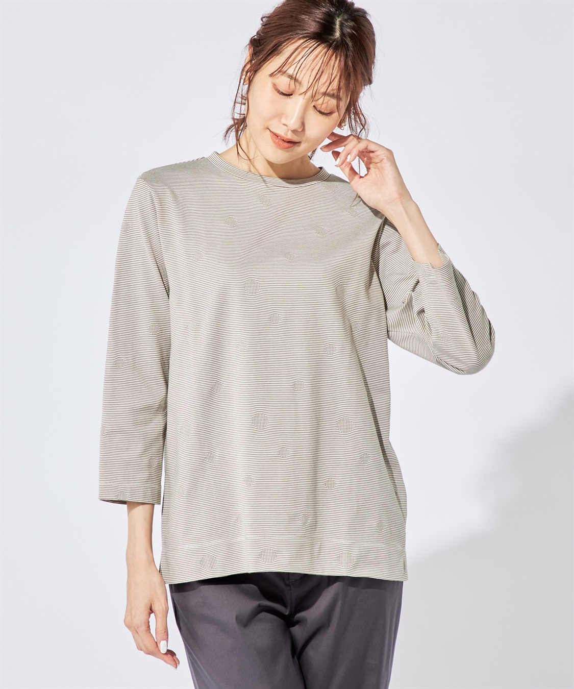 【未使用】DIOR ボーダーカットソー ディオール(Dior)ディオール ボーダーカットソー カットソー 衣料品