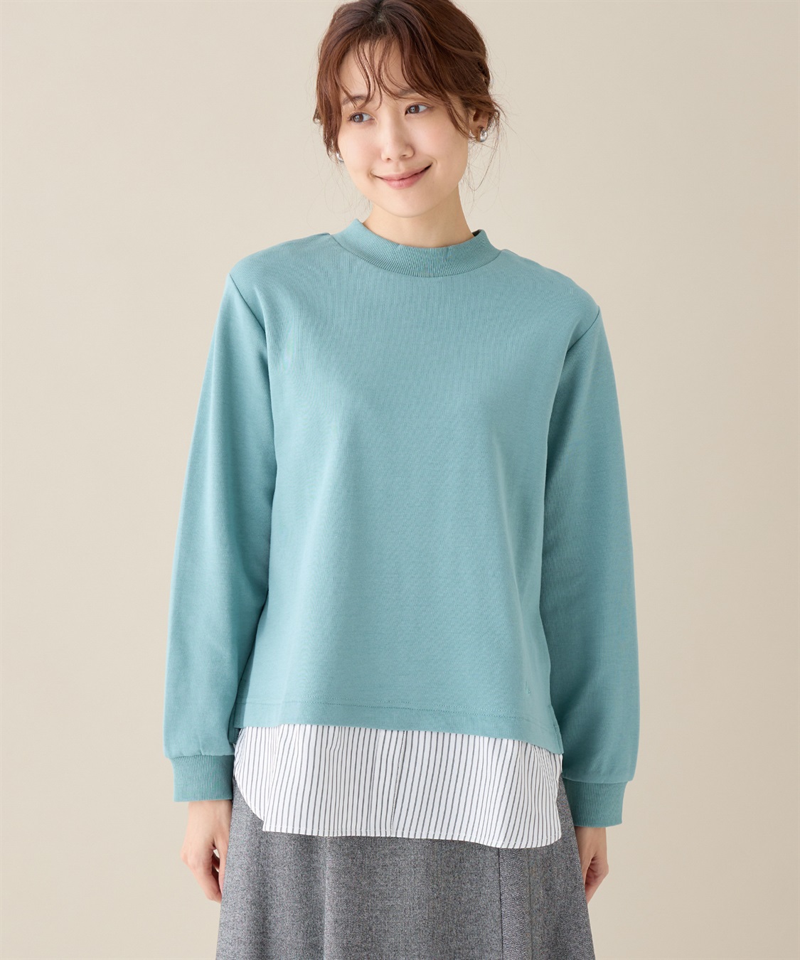 DECOY ダンボールストライプドッキングプルオーバー_variation_2