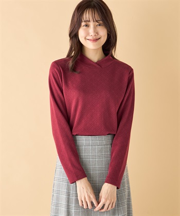 DECOY ショールカラーチェックプルオーバー_variationthumb_2