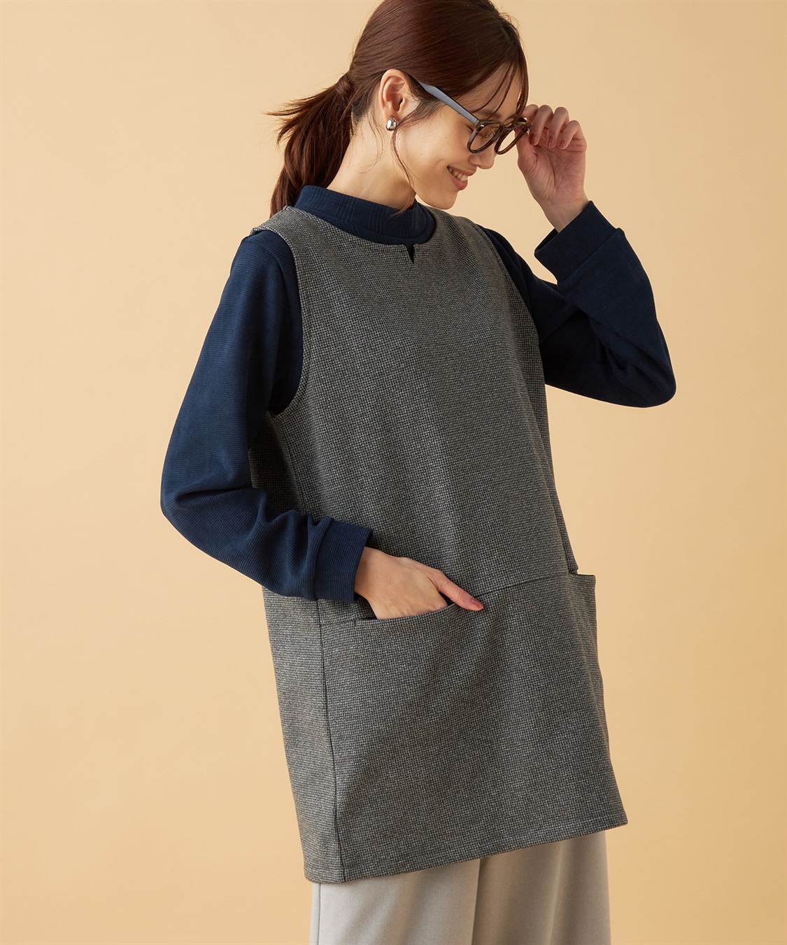 DECOY チェックジャンパードレス_variation_1