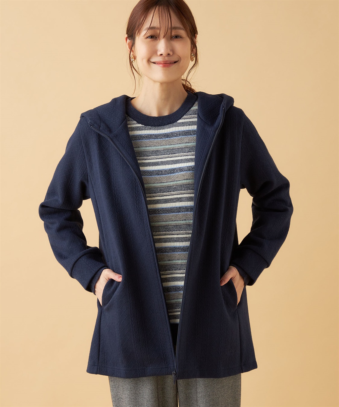 DECOY ふくれジャガードジップパーカー_variation_3