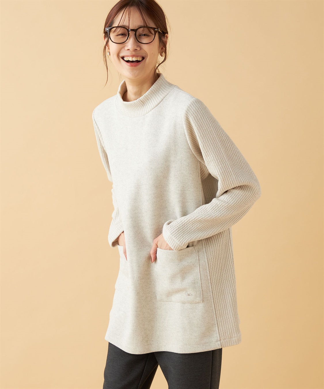 DECOY ウーレット切替チュニックプルオーバー_variation_1