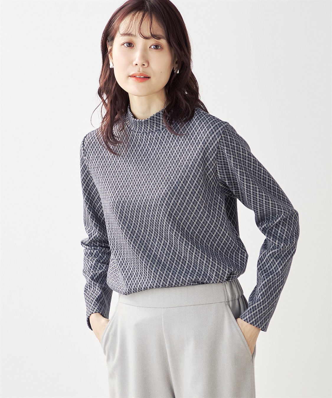 DECOY チェックジャガードプルオーバー_main