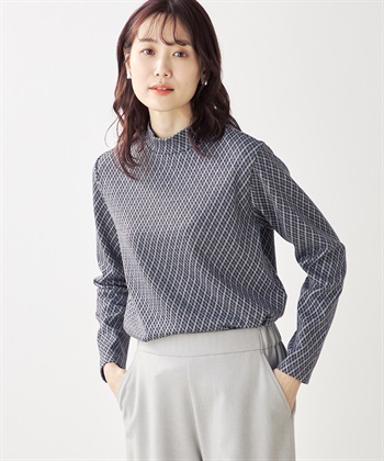 春夏SALE【マリアプラス/年間物/定番/112032/40%OFF】ポリエステルチュールボトルネック前中心メロウ切替＆スリットブラウス/sps/5i56/9i51b521xx ドリーム 春夏SALE【マリアプラス/153107/40%OFF】麻綿ドライ