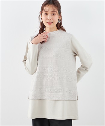 DECOY キルトジャガード切替チュニック_variationthumb_1