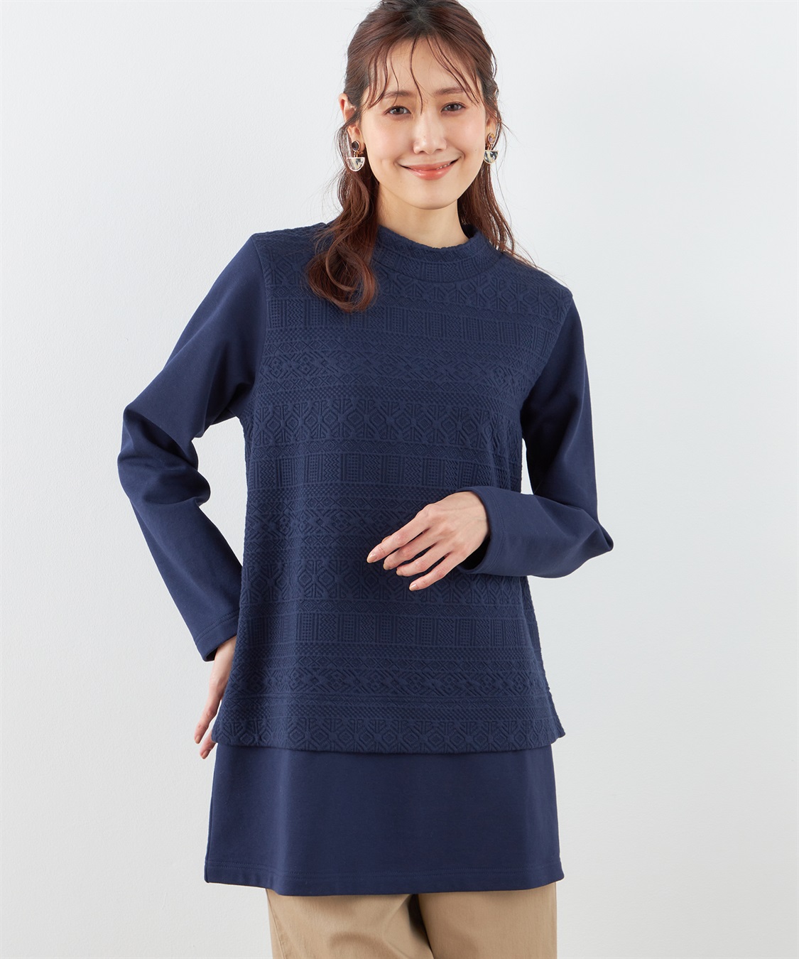 DECOY キルトジャガード切替チュニック_variation_2