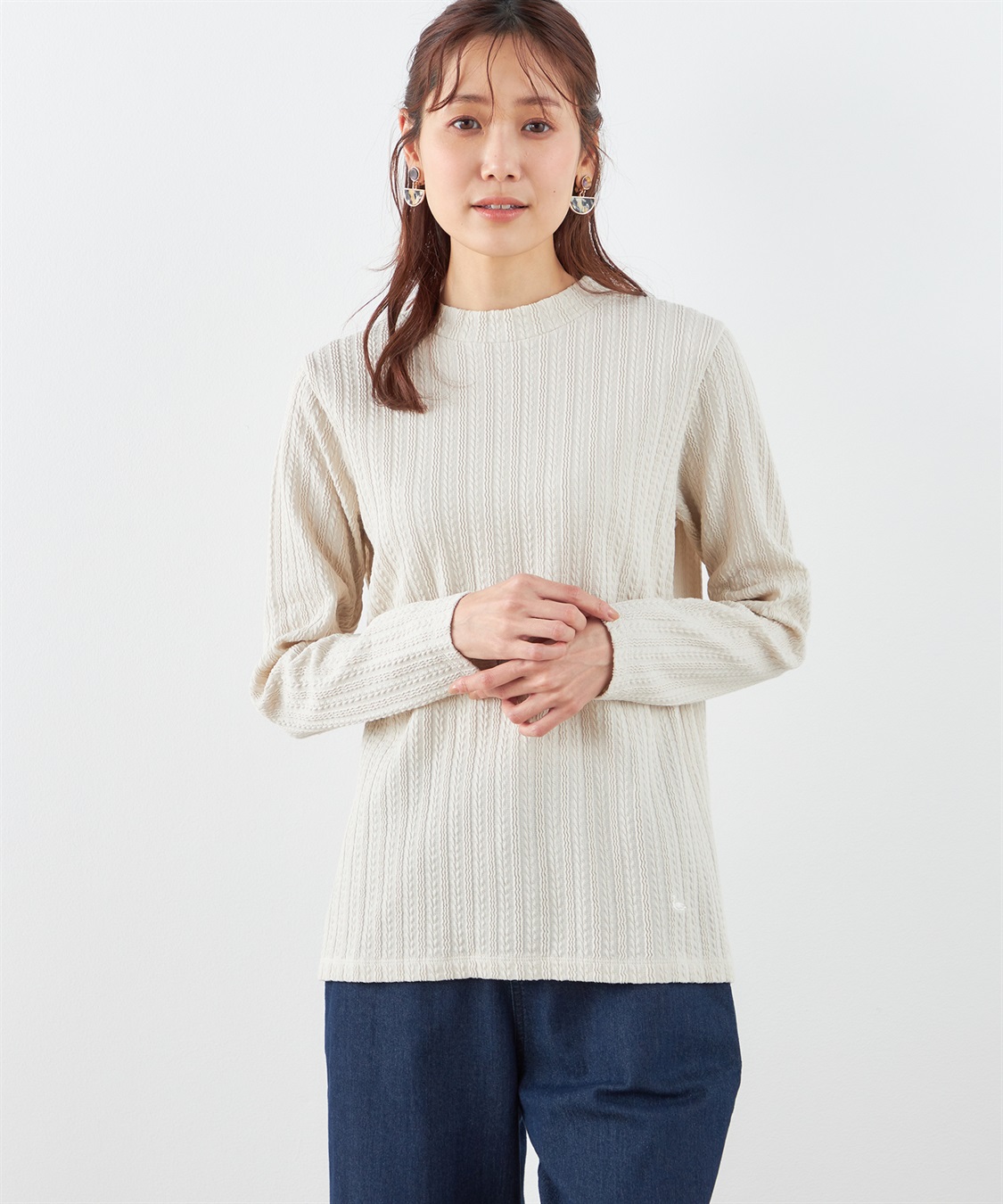 DECOY ジャガードハイネックプルオーバー_variation_1