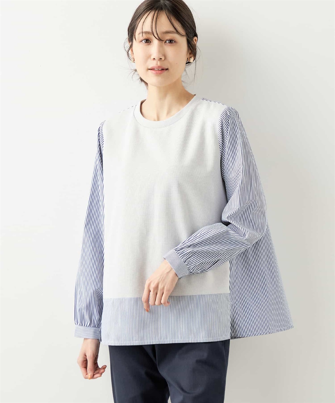 ストライプドッキングプルオーバー DECOY｜クロスプラス公式通販サイト