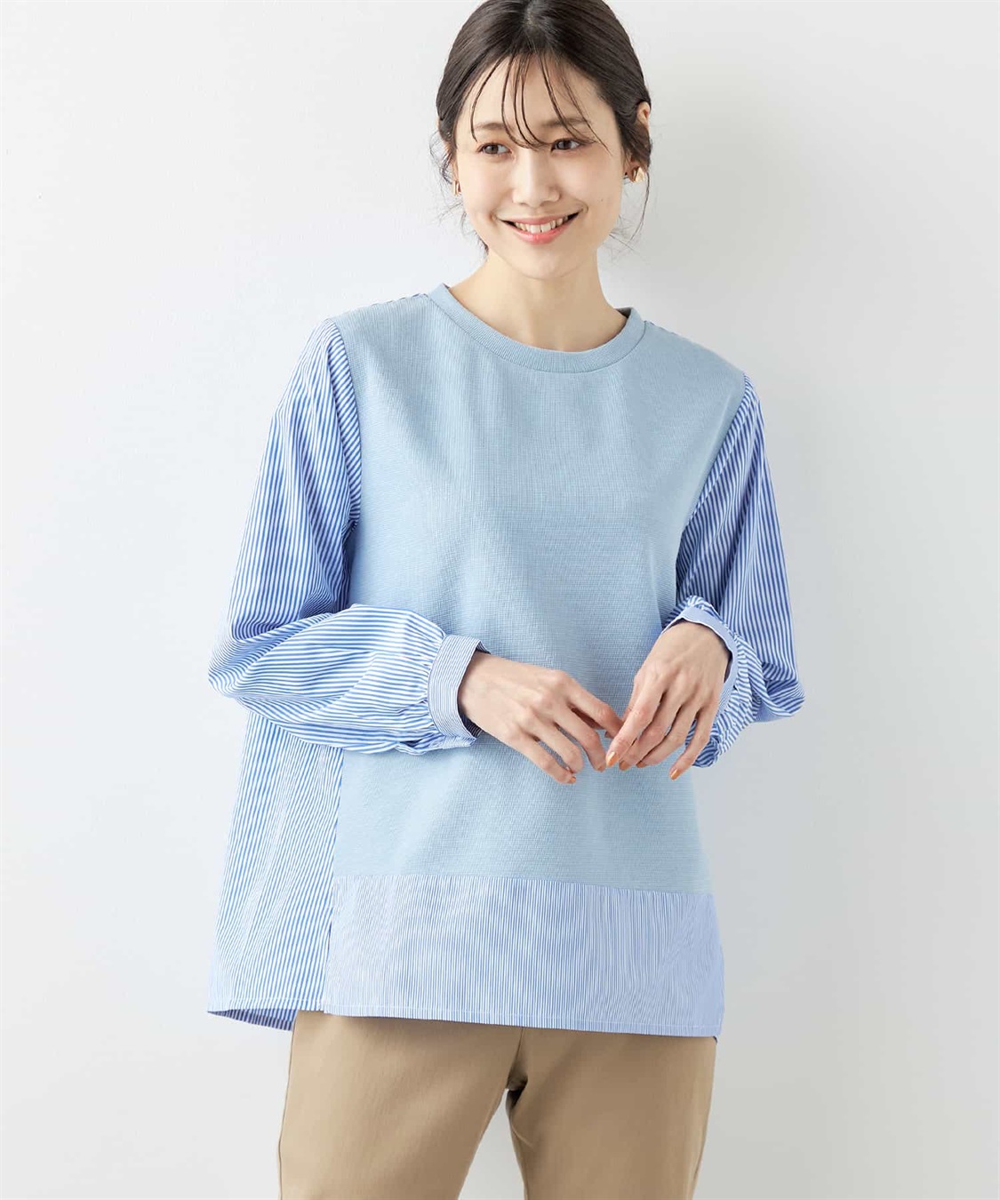 DECOY ストライプドッキングプルオーバー_variation_2