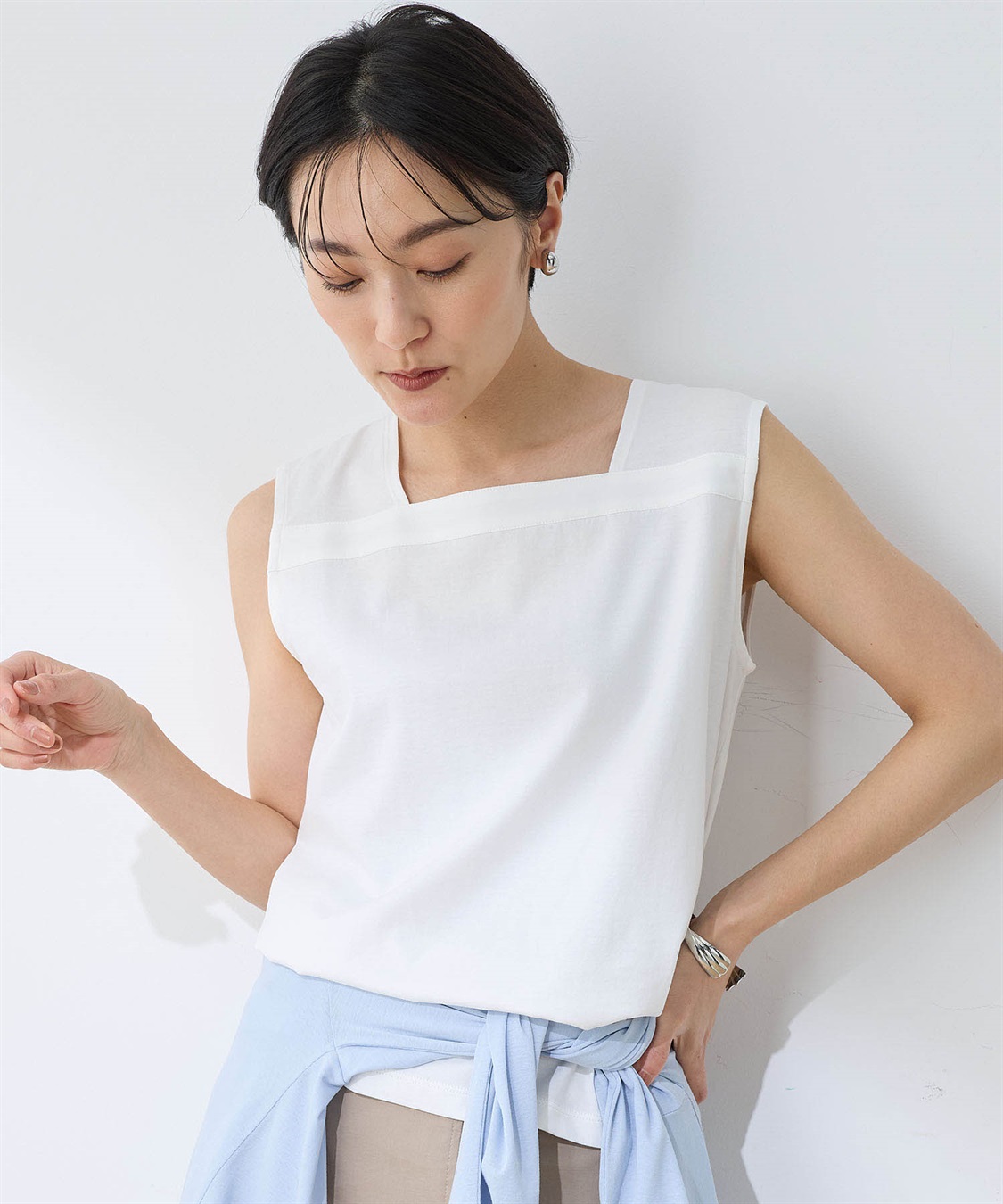 DECOY 【ひやさらコットン】【UVカット】スクエアタンクトップ_variation_1