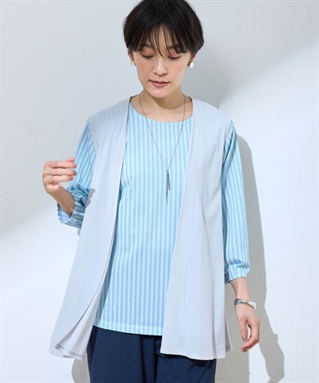 カットソージレ(グレー-M)