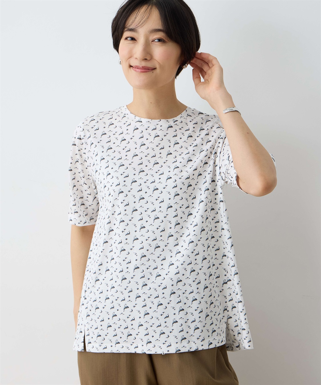 DECOY 【ひやさら】【UVカット】chiyoコイ君プリントTシャツ_variation_1