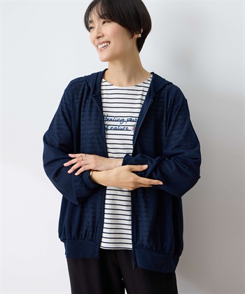 ジップパーカー(ネイビー-M)