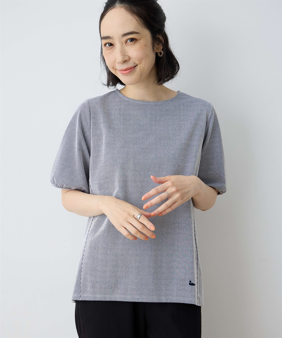 DECOY ストライプ切替プルオーバー_variation_2