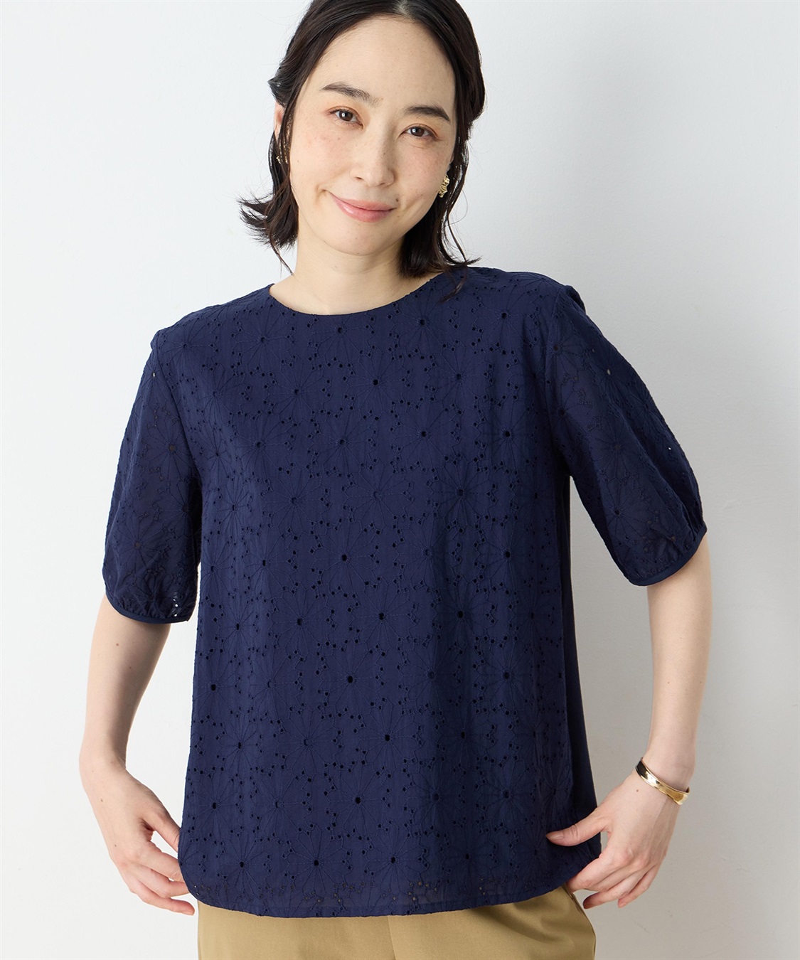 DECOY ひやさら刺繍切替プルオーバー_main