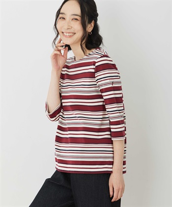 マルチボーダープルオーバー(レッド-M)