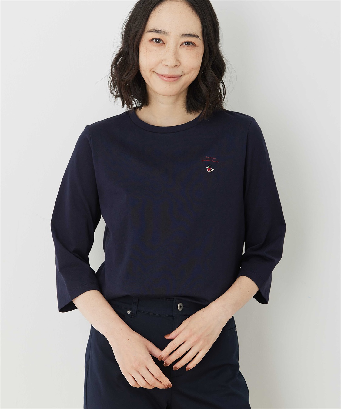 DECOY 刺しゅう七分袖プルオーバー_variation_2