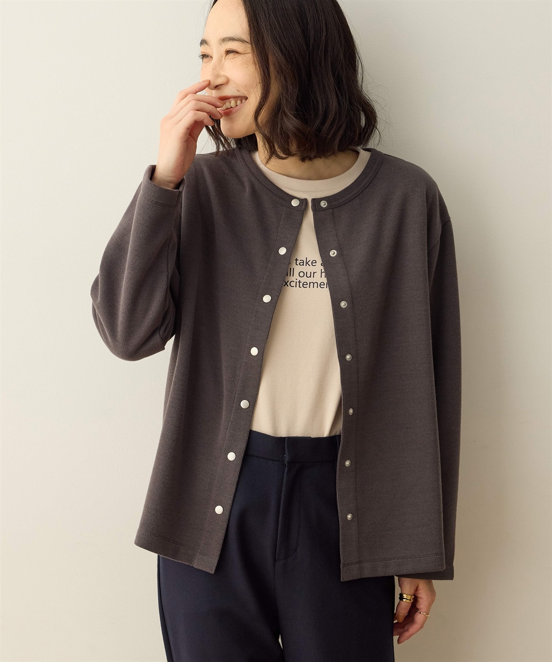 DECOY スナップボタンカーディガン_variation_1