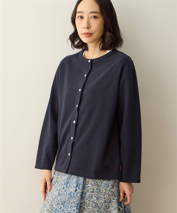 スナップボタンカーディガン(ネイビー-M)