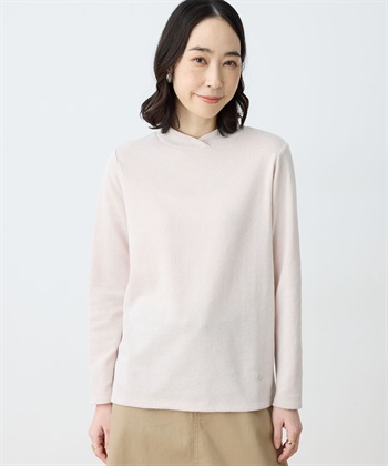 ショールカラープルオーバー(ホワイト-M)