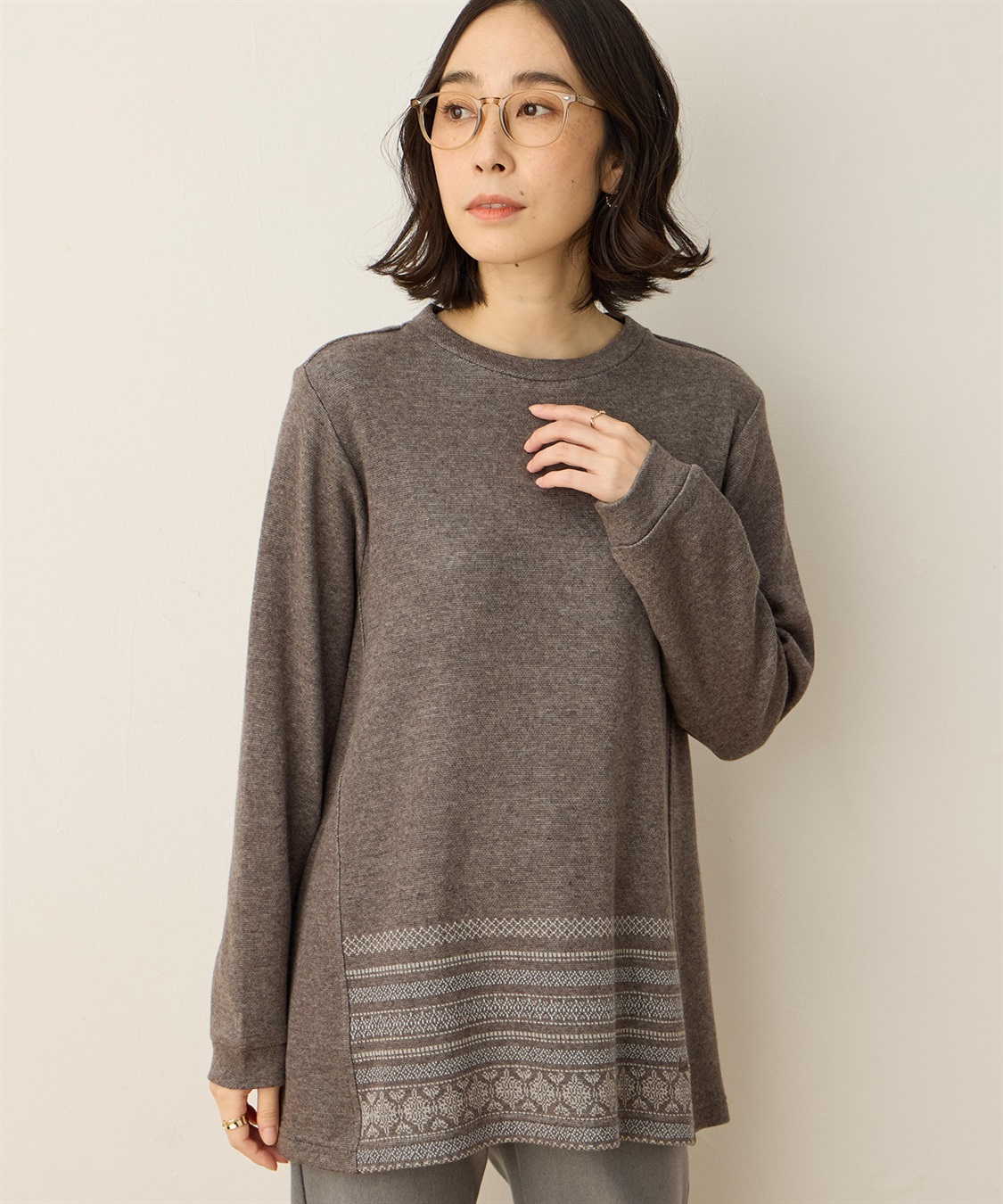DECOY ジャガード切替チュニック_main
