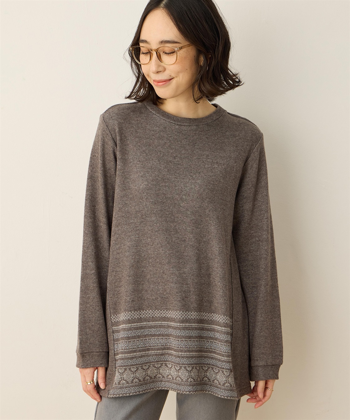 DECOY ジャガード切替チュニック_variation_1