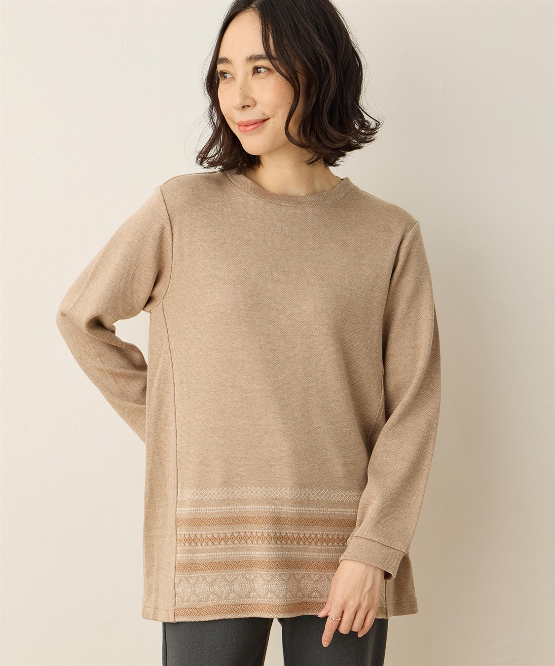 DECOY ジャガード切替チュニック_variation_2