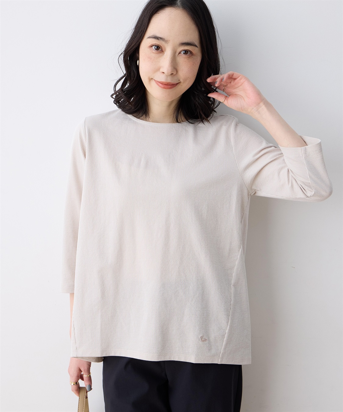 DECOY ストライプジャガードプルオーバー_variation_1