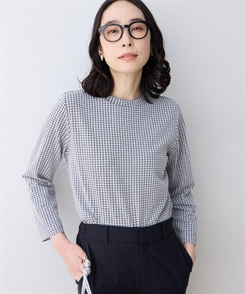 サッカーギンガムプルオーバー(ネイビー-M)