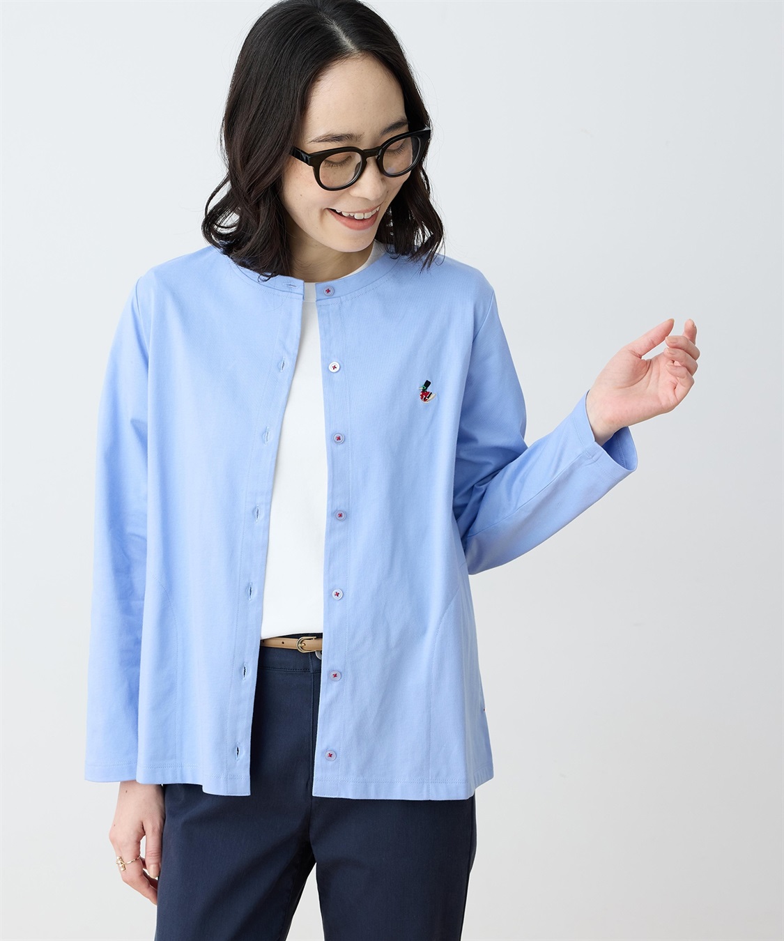 DECOY 【chiyoさんコラボ】ロンドンマーチカットクルーカーディガン【オーガニックコットンブレンド】_variation_1