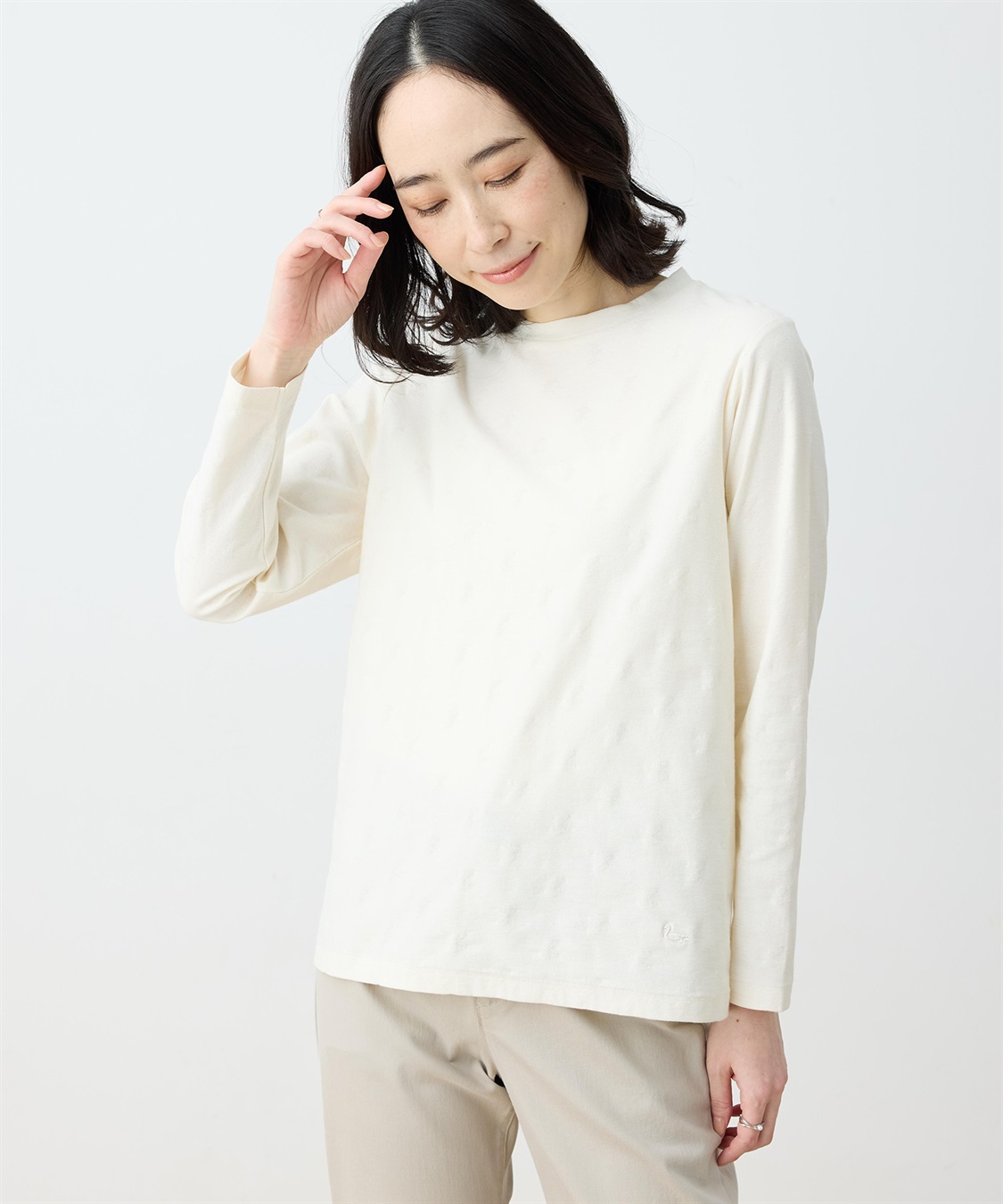 DECOY 【chiyoさんコラボ】ロンドンマーチコイくんジャガードTシャツ【オーガニックコットンブレンド】_main