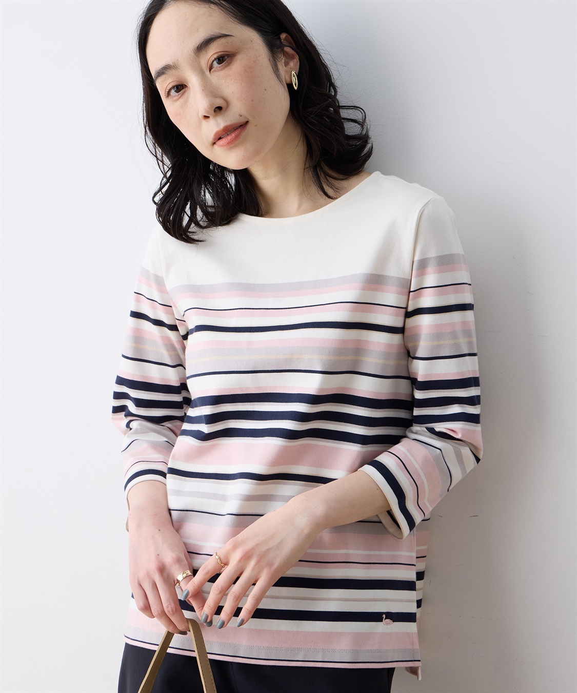 DECOY パネルボーダーＴシャツ【オーガニックコットンブレンド】_main