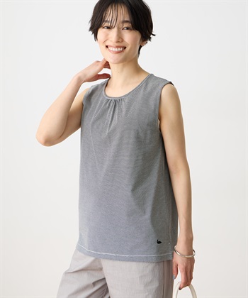 DECOY ボーダー・ドットタンクトップ【UVカット・接触冷感】【オーガニックコットン】_variationthumb_1