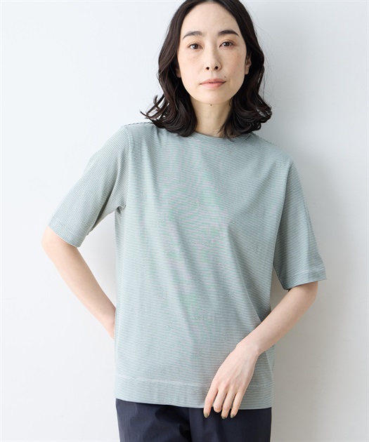 ミジンボーダーT【オーガニックコットン】