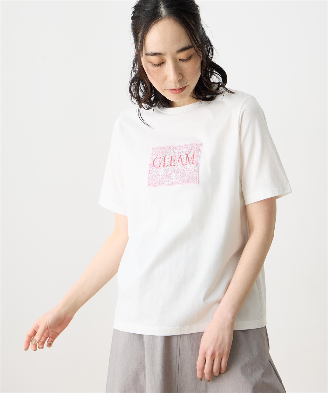 DECOY 【Liberty】リバティプリント半袖Tシャツ【UVカット・接触冷感・オーガニックコットンブレンド】_variation_1