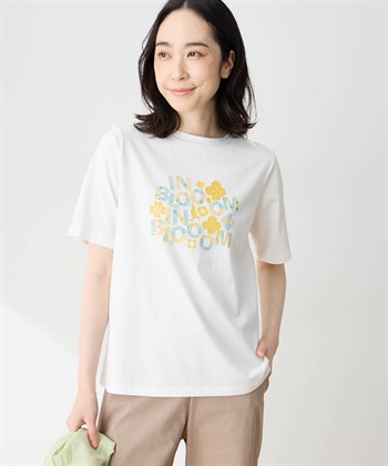 DECOY 【in Bloomコラボ】ひやさらプリントTシャツ【冷感】【UVカット】【ひやさら・UVカット・オーガニックコットン】_variationthumb_1