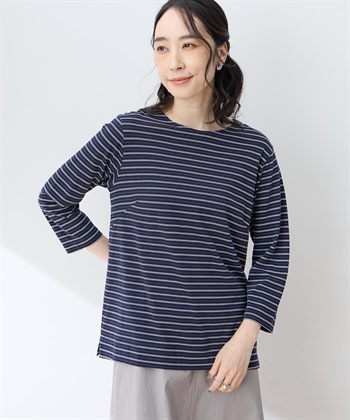 DECOY ラメボーダー7分袖Tシャツ_variationthumb_2