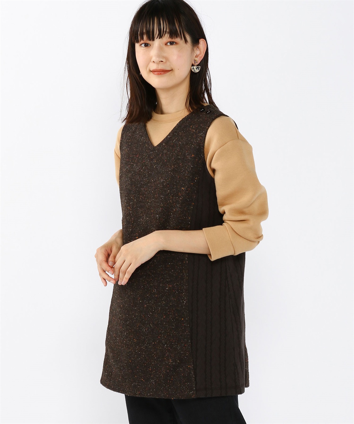 ツイードジャンパードレス DECOY｜クロスプラス公式通販サイト